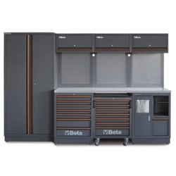 vendita online Combinazione arredo officina piano mdf rivestito acciao inox c45pro 2.0 x Banchi da lavoro Beta